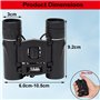 FLYAMAPIRIT Mini jumelles télescopiques pliables 8 x 21 HD avec adaptateur pour smartphone, sangle de transport et sac de rangem
