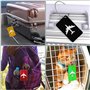 Gentpovth 8 Pcs Étiquettes à bagages en aluminium Avec carte pour informations personnelles, Etiquette Valise avec Cordon Inox e