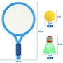 2 en 1 Raquette de Tennis et Badminton pour Enfants avec 6 Balles - Adaptée aux Sports d'Intérieur et d'Extérieur