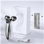 Rouleaux Massage Visage Anti Age, Appareil Masseur Facial EMS Anti Rides Electrique, Vibrations, 6 Vitesses