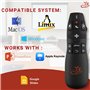 Présentateur Powerpoint et Keynote avec télécommande sans Fil et Présentateur Keynote avec Souris sans Fil (PR-820) par Red Star