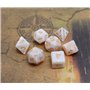 CREEBUY DND Jeu de dés polyédriques blanc nacré pour Donjons et Dragons D&D Pathfinder MTG Jeu de rôle RPG