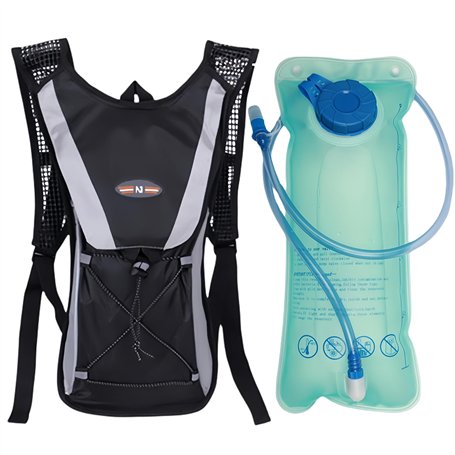 Sporgo Sac à dos d'hydratation de 2 l avec poche à eau : sac à dos étanche sans BPA