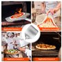 SPORWAY Pelle à pizza en acier inoxydable avec poignée amovible - Pour barbecue à gaz, barbecue et four - Rangement facile pour