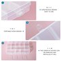 MumdoYAL 2 pièces boite rangement plastique，boite rangement vis，boite a bijoux，rangement bijoux，avec 15 compartiments et couverc