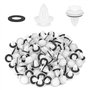 Ensemble de 50 clips de garniture de voiture avec design à coussin en mousse - Pinces pour voiture