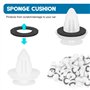 Ensemble de 50 clips de garniture de voiture avec design à coussin en mousse - Pinces pour voiture