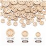 bouton bois 140 pièces ，boutons mercerie， boutons 2 trous，bouton bois naturel idéal pour coudre et créer des décorations 15/20/2