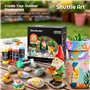 Shuttle Art Peinture Acrylique pour Extérieur 25 Couleurs (60ml) avec 10 Pinceaux 1 Palette, Résistant à l'Eau, Acrylique Peintu