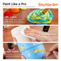Shuttle Art Peinture Acrylique pour Extérieur 25 Couleurs (60ml) avec 10 Pinceaux 1 Palette, Résistant à l'Eau, Acrylique Peintu