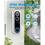 4MP Sonnette sans Fil avec Caméra Compatible avec Alexa, nicezing Exterieur Etanche Visiophone sans Fil avec Carillon, Message V