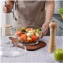 NUTRIUPS Cocotte en verre trempé de 2,5 l avec couvercle, passe au four, plat de cuisson rond de 20 cm (transparent, 2,5 l)