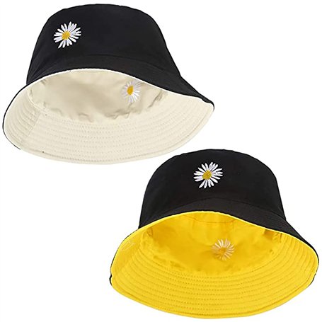 SDFAA 2 Pièces Chapeau de Seau en Coton