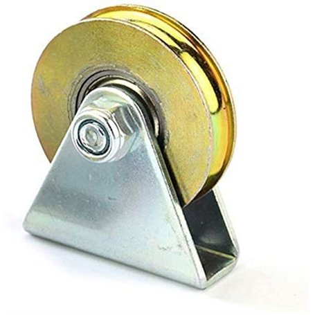 feedal Roulette de 38 mm en acier rigide robuste pour porte de grange coulissante avec support