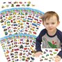 12 feuilles d'autocollants pour véhicules pour enfants