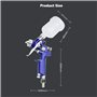 Pistolet à Peinture HVLP Pistolet pulvérisateur Professionnel avec Godet en Plastique de 120 ML et Buses 0.8mm Spray Gun