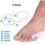 Bunionette Correcteur, 4X Correcteur Petit Orteil Silicone Gel pour Hommes et femmes, Prothese Attelle Bunionette pour Marteau O