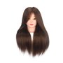 Tête de mannequin 100 % cheveux humains naturels Marron 45,7 cm