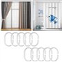 Anneaux pour Rideaux de Douche, 12 Pcs Anneaux de Douche en Plastique, C Crochets de Rideaux, pour Rideau de Fenêtre