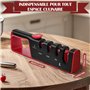 4 en 1 Affuteur Couteau Professionnel Aiguiseurs Manuels de Couteaux à Bouton Réglable