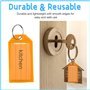 100 Pièces Porte Etiquette Clef, Porte Clés, Portes Etiquettes de Portes Cles avec Anneaux, Porte Cles Etiquette pour Étiquette 