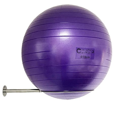 Support Mural en Acier Inoxydable pour Ballon de Yoga et de Stabilité - Rangement Robuste pour Exercices