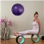 Support Mural en Acier Inoxydable pour Ballon de Yoga et de Stabilité - Rangement Robuste pour Exercices, 32 cm à 86 cm, avec Vi