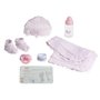 JC TOYS Berenguer - 18053 Poupon réaliste petite fille - tenue rose en tricot avec couverture - 20.57x37.08x18.29 cm