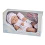 JC TOYS Berenguer - 18053 Poupon réaliste petite fille - tenue rose en tricot avec couverture - 20.57x37.08x18.29 cm