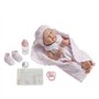 JC TOYS Berenguer - 18053 Poupon réaliste petite fille - tenue rose en tricot avec couverture - 20.57x37.08x18.29 cm