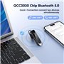 New Bee Oreillette Bluetooth V5.0 Main Libre avec Technologie de Capture de Voix Claire - Kit Invisible pour iPhone Samsung Huaw