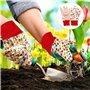 4 Paires Gants de Jardinage Femme, Gants de Travail Femme, Confortables Gants de Jardinage avec Poignets Élastiques, Antidérapan