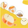 Auptiz Oreiller en Peluche pour Pain grillé, 3D Oreiller de jeté Jouet de Dessin animé,Oreiller en Peluche bourré pour canapé Ca