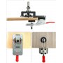 QWORK® Gabarit de charnière 35mm, gabarit de perçage pour charnières invisible, localisateur de guide de perçage