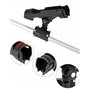 QWORK® 2 Pièces Support de Canne à Pêche - Réglable à 360 ° - Monter Horizontalement/sur des Murs/sur des Rails - pour Bateau Ka