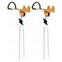 QWORK® Lot de 2 support canne a peche, porte canne a peche réglable à 360°, repose-canne à pêche enfichable