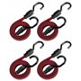 QWORK® Lot de 4 Tendeurs Elastique avec Crochets