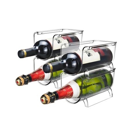 QWORK® Porte-Bouteilles empilable pour 4 Bouteilles