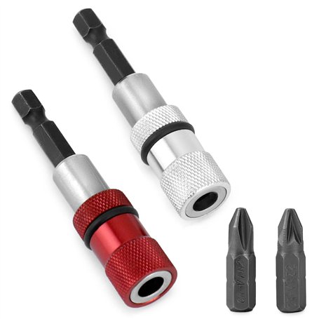 QWORK® 2Pcs Porte-Embouts Magnétique avec Butée de Profondeur