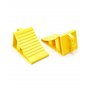 QWORK® 2 Pièces Cale De Roue Plastique, Cales De Remorque, Adaptées Aux Remorques De Caravane, Jaune