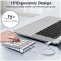 Pavé Numérique avec USB A/USB C, Multifonctions Clavier Numérique avec 3 Ports USB 2.0, 18 touches, Mini Clavier Numérique Ergon