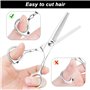 2 Pièces Ciseaux Coiffure, 6,5 Pouces Ciseaux de Coiffure en Acier Inoxydable, Ciseaux de Coupe de Cheveux, Ciseaux Effileur ave