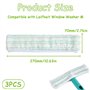 EPLZON Lot de 3 Housses de Rechange Lave-vitres Leifheit M 27 x 7 cm compatibles avec Les essuie-Glaces Leifheit Microfibre pour
