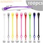 Kyduu 100 pcs No Tie Lacets de Chaussure sans noeud pour Unisexe Enfants et Adultes Shoe Laces élastiques pour Chaussures de Spo