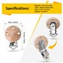 Kigniote 12 pièces d'attache-sucette en bois,Attache-sucette pour bébé Empêche la sucette de tomber ou d'être perdue Accessoires