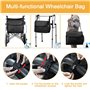 NAROSEBE Sac à Dos pour Fauteuil Roulant, Sac pour Fauteuil Roulant Oxford Étanche Sac de Rangement pour Fauteuil Roulant Pochet