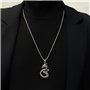 XFSRG Collier Dragon en Acier Inoxydable pour Femme - Bijoux Fantaisie - Chaine Argentée - Cadeau - Style Gothique et Mystique
