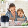 WIYETY Lot de 2 mini hachoirs électriques avec batterie de 300 ml - Hachoir de cuisine électrique avec port USB - Mini hachoir à