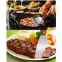 Kureny Set de spatules à Barbecue en Acier Inoxydable,spatule plancha,avec Un Grand Retourneur de Grillades et Un Écraseur à Bur