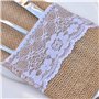 Bodosac Awtlife Lot de 60 porte-ustensiles en toile de jute en dentelle - pour couverts, couteaux et fourchettes pour mariage vi